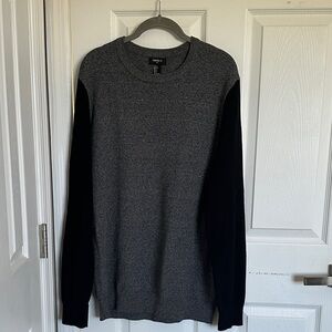 Forever 21 Gray and Black Crewneck Sweater